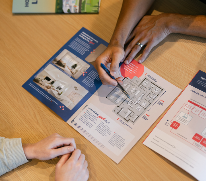 first home builder showing home design floorplan things to consider when building a house